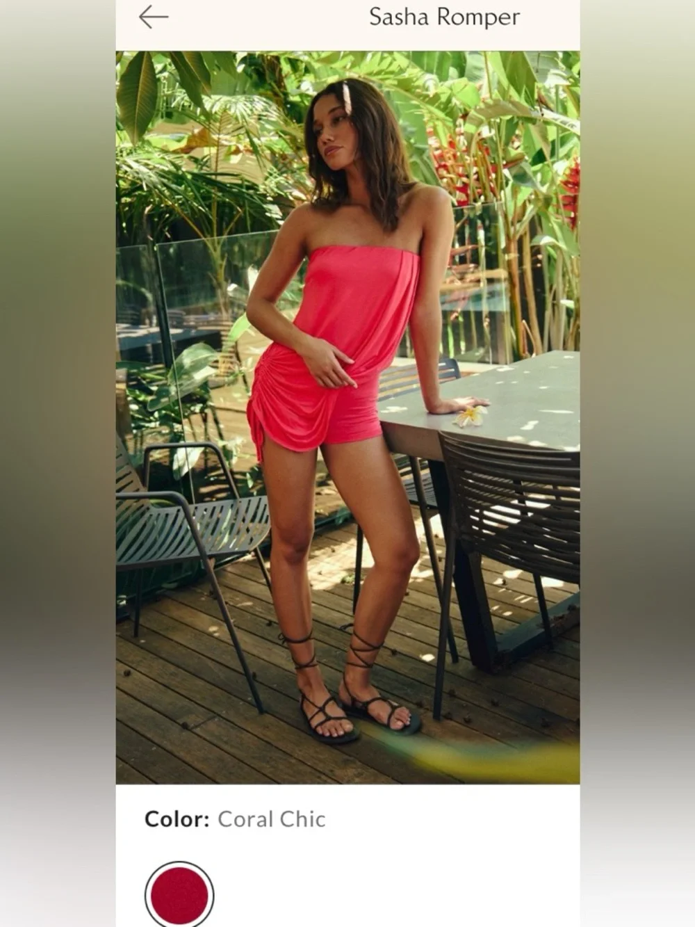 Free People Movement ~ Sasha Romper ~ Medium ~ Red/Rouge ~ * NWT - Picture 2 of 12